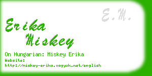 erika miskey business card